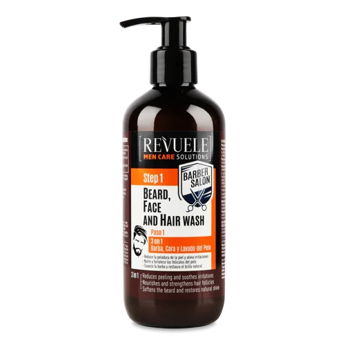 Засіб для Миття Бороди, Обличчя та Волосся 3в1 Men Care Revuele, 300мл