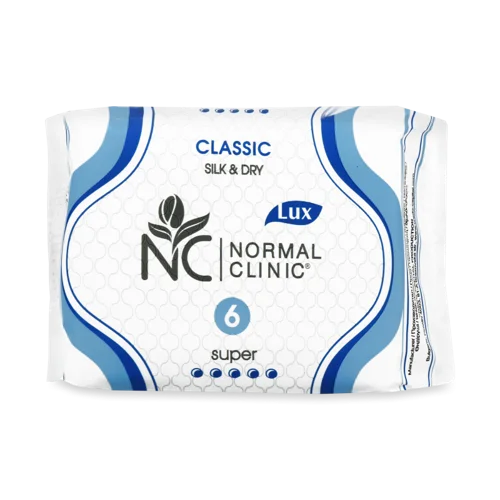 Гігієнічні Прокладки Super Classic Silk&Dry Normal Clinic, 6шт