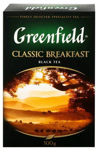 Чай чорний індійський байховий листовий Classic Breakfast Greenfield к/у 100г