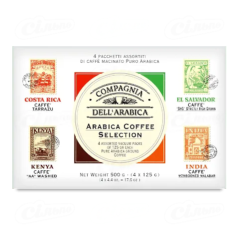 Кава мелена Dell'Arabica Arabica Coffee Selection, 500г