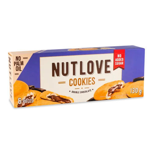 Печиво Подвійне Шоколадне Nutlove, Вищого Ґатунку, Картонна Упаковка, 130г