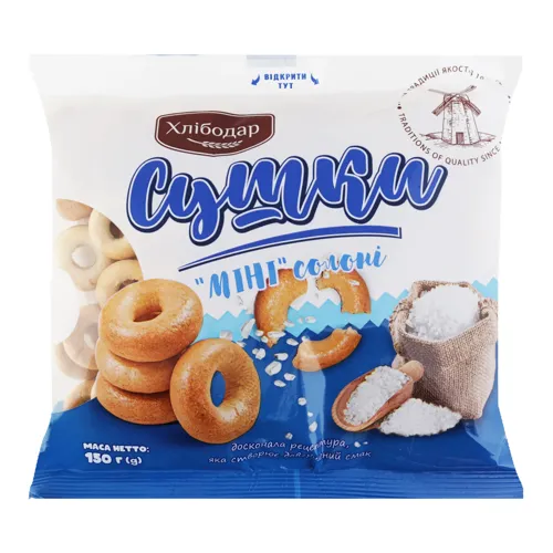 Сушки солоні Міні Хлібодар м/у 150г