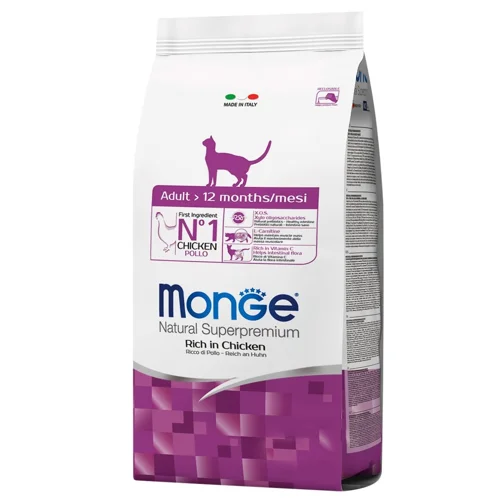 Корм сухий Monge Adult з куркою та рисом для котів 400г