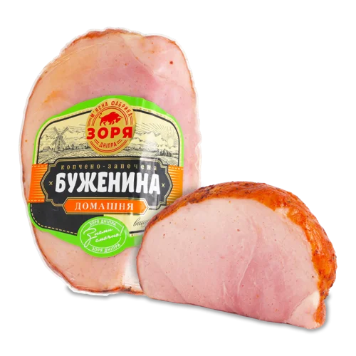 Буженина Варено-Копчена Домашня Зоря Дніпра, к/з, 1 кг