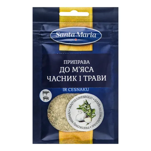 Приправа до м'яса Часник і трави Santa Maria м/у 20г