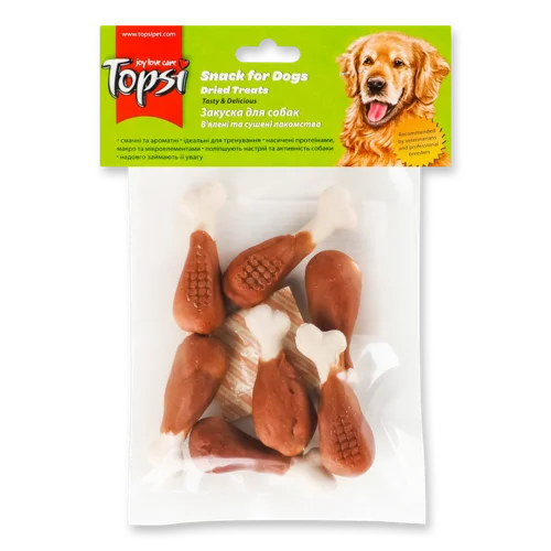 Ласощі Для Домашніх Тварин Гомілки З М'яса Качки Topsi В/ґ 100г