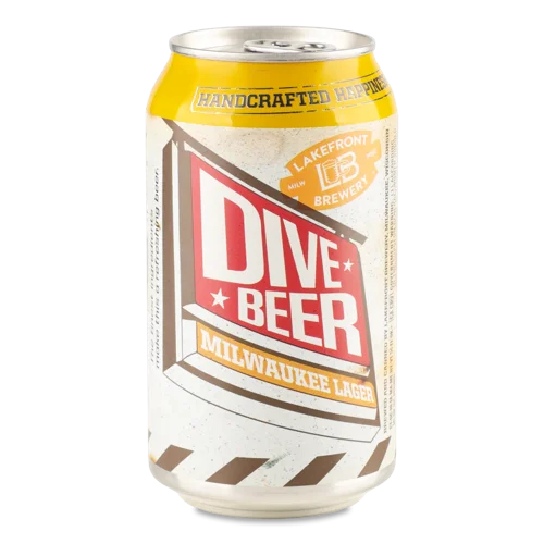 Пиво Lakefront Dive Beer Світле, Вищого Ґатунку, З/Б, 0.5 Л