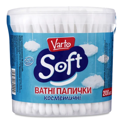 Косметичні Ватні Палички В Банці Soft Varto, 200шт