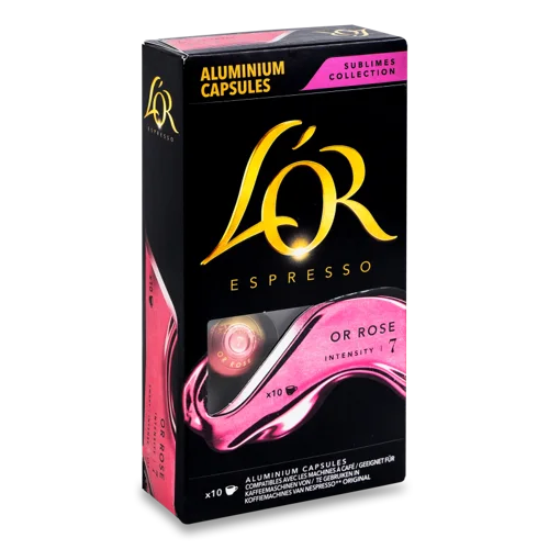Кава Натуральна Смажена Мелена В Капсулах Or Rose Espresso L'OR, к/у 52г