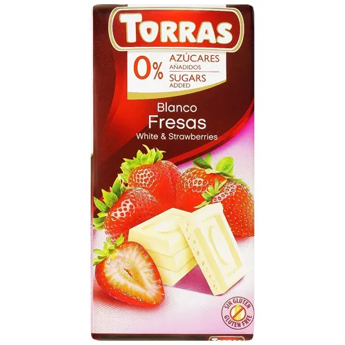 Шоколад без цукру з полуницею TORRAS 7