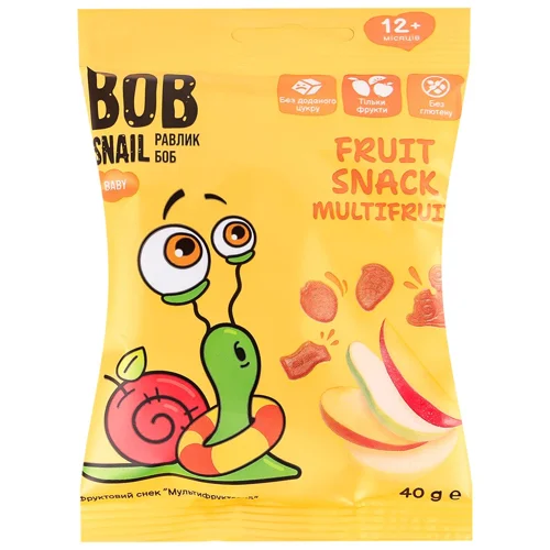 Снек фруктовий Bob Snail Мультифруктовий 40г