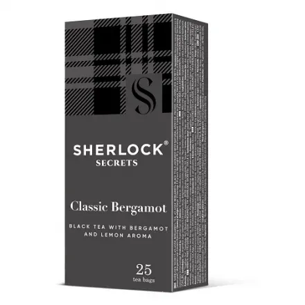 Чай (25 ф/п х 1,8г) SHERLOCK Sekrets Classic Bergamot чорний з ароматом бергамоту та лимону
