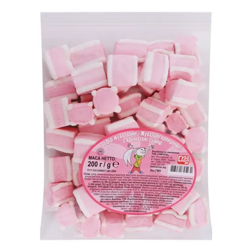 Зефір жувальний з ароматом суниці Жувальні крейдочки Суббота м/у 200г