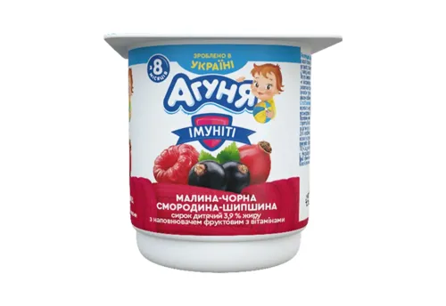 Сирок Агуня Імуніті Малина-чорна смородина-шипшина 3,9% 90г