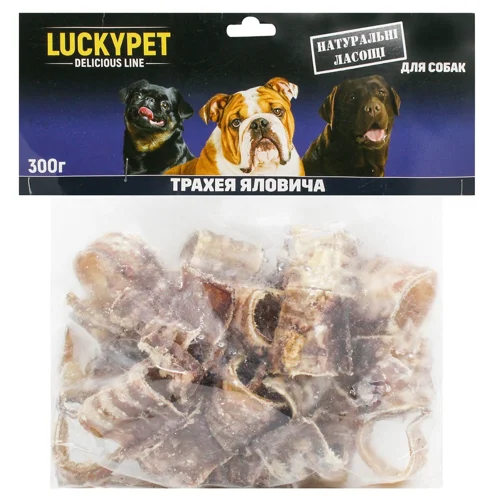 Ласощі для собак Lucky Pet Трахея яловича 300г