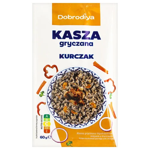 Каша гречана Добродія з м'ясом курки 60г