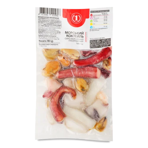 Коктейль Морський Сиро-Морожений Глазурований, ТМ '1', в/у 180г