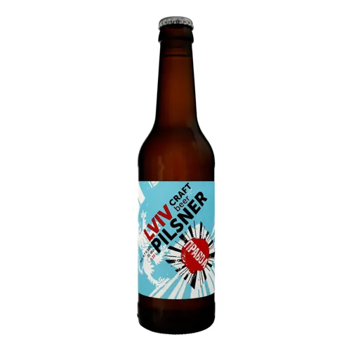 Пиво світле нефільтроване «Правда» Lviv Pilsner, 0,33л