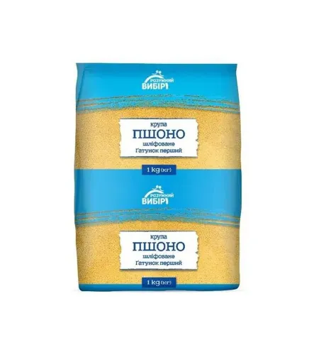 Крупа Розумний вибір пшоно м/уп 1 кг