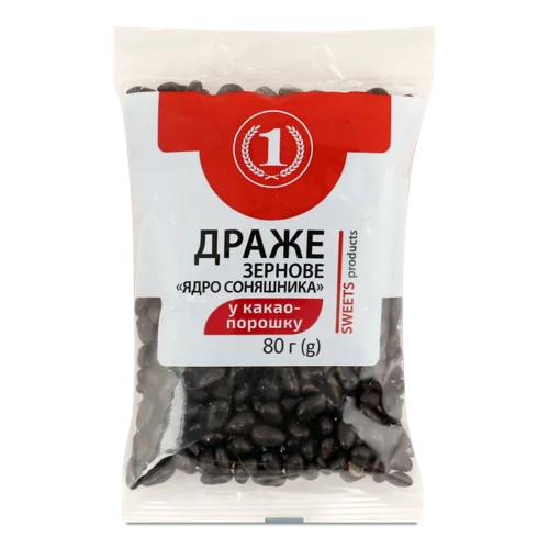 Драже Зернове Ядро Соняшника У Какао-Порошку, ТМ '1', м/у 80г