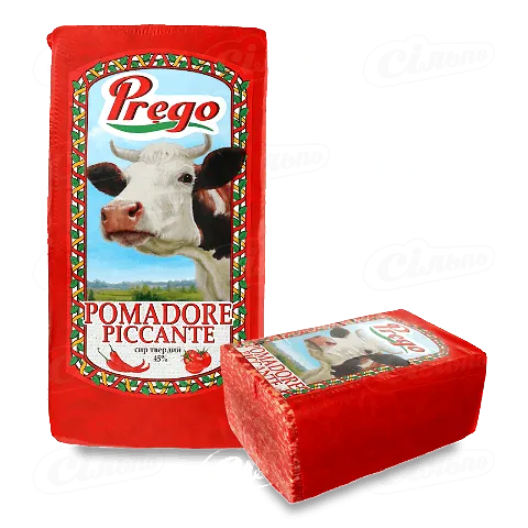 Сир Prego «Помадоре піканте» 45%, кг