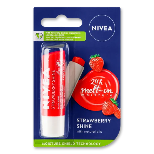 Бальзам для губ Strawberry Shine Nivea, 4.8г, в/ґ