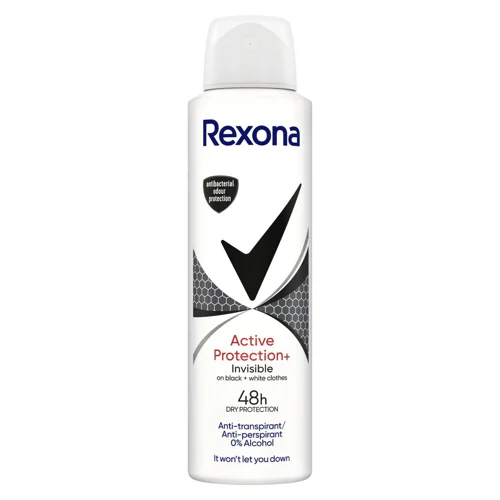 Антиперспірант аерозольний Rexona Антибактеріальний та Невидимий на чорному та білому 150мл