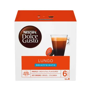 Кава в капсулах Nescafe Dolce Gusto Lungo Decaffeinato 16 шт Без кофеїну
