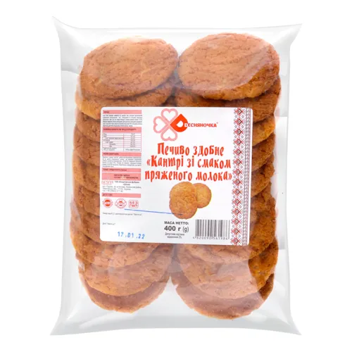 Печиво здобне Кантрі зі смаком топленого молока Десняночка м/у 400г