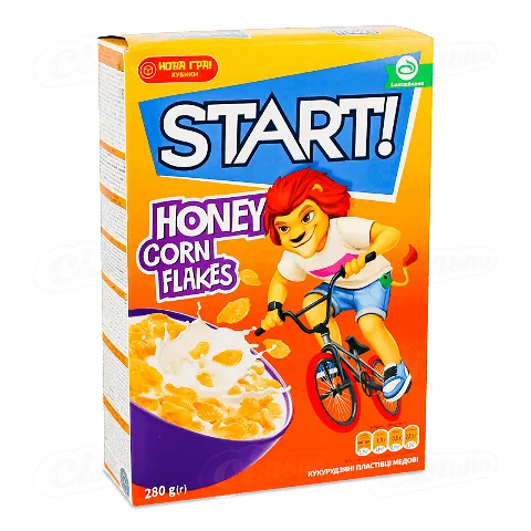 Готовий сніданок Start! Кукурудзяні пластівці медові 280г