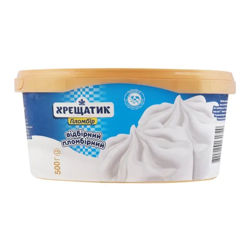 Морозиво 15% Відбірний пломбірний Хрещатик п/у 500г