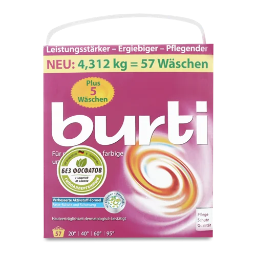 Пральний Порошок Burti Вищого Ґатунку, 4.312 кг