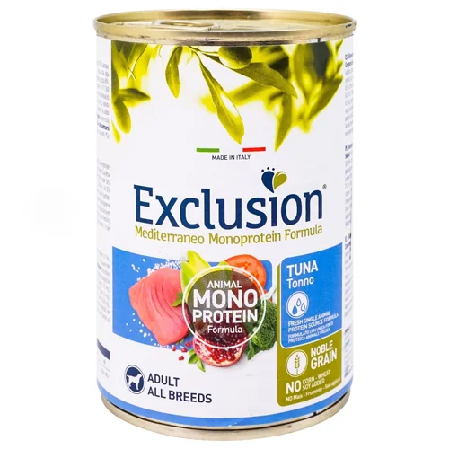 Корм вологий Exclusion Adult з тунцем для собак всіх порід 400г