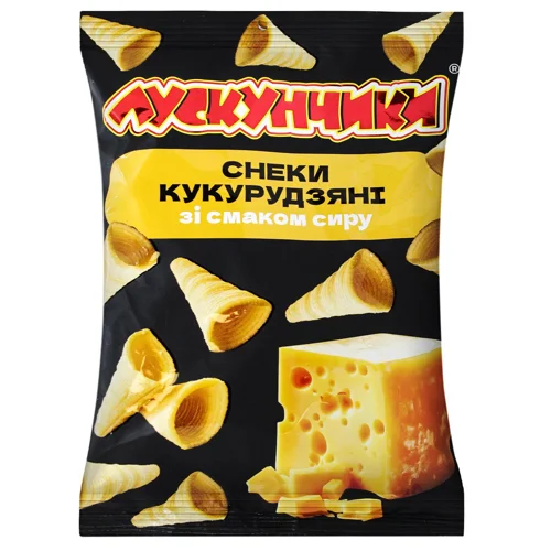 Снеки кукурудзяні Лускунчики зі смаком сиру 130г