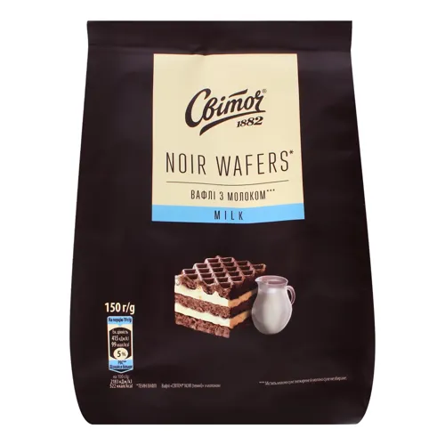Вафлі з молоком Noir wafers Світоч м/у 150г