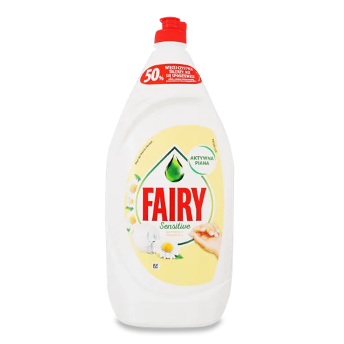 Засіб для Миття Посуду Ромашка та Вітамін Е Sensitive Fairy, 1350мл