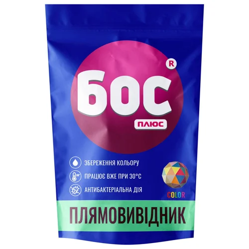 Плямовивідник Бос Плюс Color порошок 200г