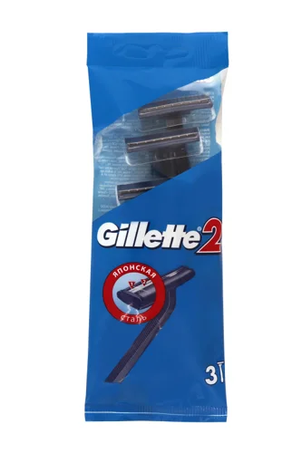 Гоління Чоловіче Одноразове Blue 2 Gillette 3шт, в/ґ