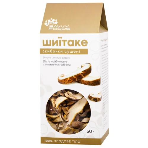 Шиїтаке Savvy Foods скибочки сушені 50г