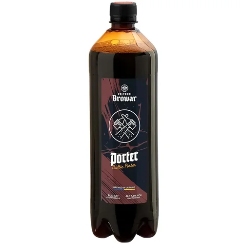 Пиво Волинський Бровар Porter темне нефільтроване 5,8% 1л