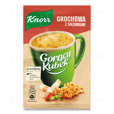 Суп Knorr гороховий з грінками, 21г