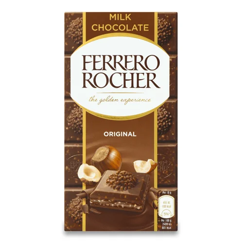 Шоколад молочний Ferrero Rocher Tafel,90 г