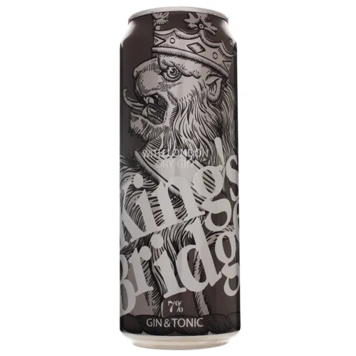 Напій слабоалкогольний 0.45л 7% Gin&Tonic King`s Bridge з/б