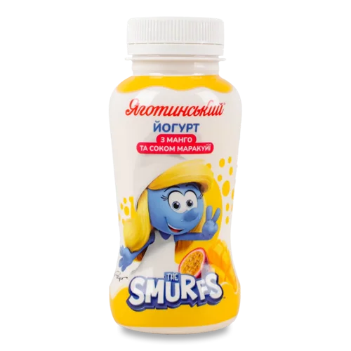 Йогурт «Яготинський» з манго та соком маракуї 1,5%, пляшка