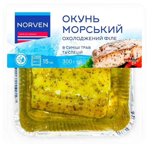Окунь морський Norven в суміші трав та спецій 300г