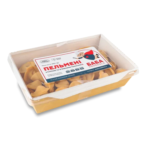 Пельмені З Куркою Та В'яленими Томатами Баба Peredala, Картонна Упаковка, 500г