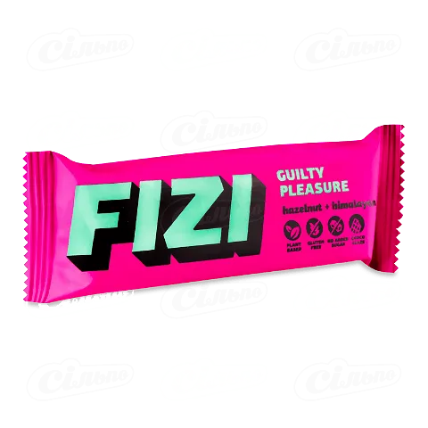 Батончик Fizi Hazelnut himalayan salt у шоколадній глазурі, 45г