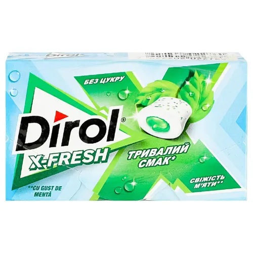 Гумка жувальна Dirol X-Fresh Свіжість м'яти без цукру, 19,5г