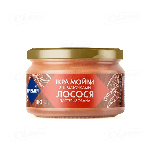 Ікра мойви «Премія»® з шматочками лосося, 180г