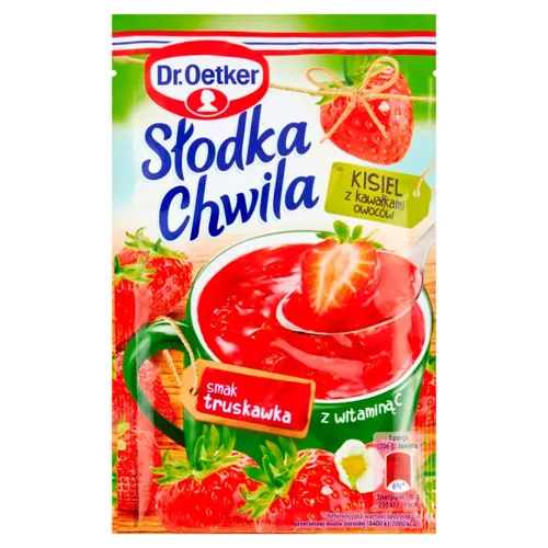 Кисіль Dr.Oetker Полуниця та шматочки фруктів 32г